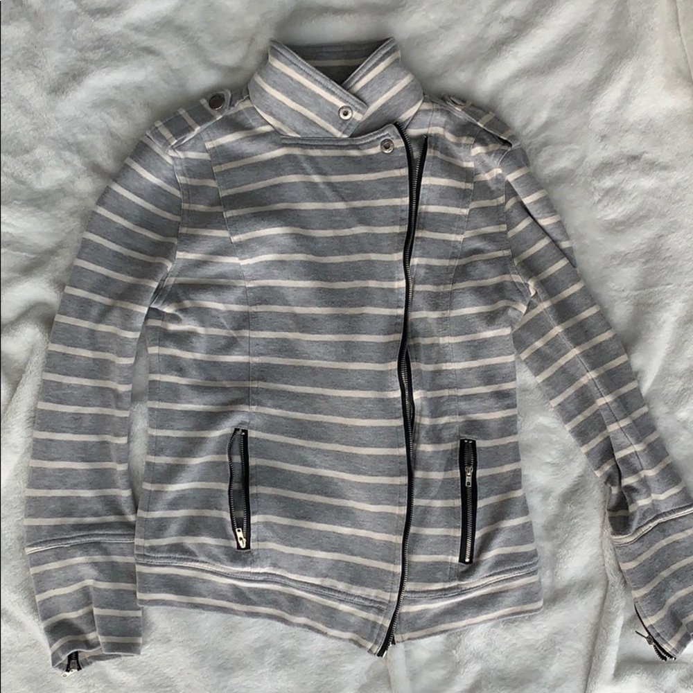 Grey and white jacket